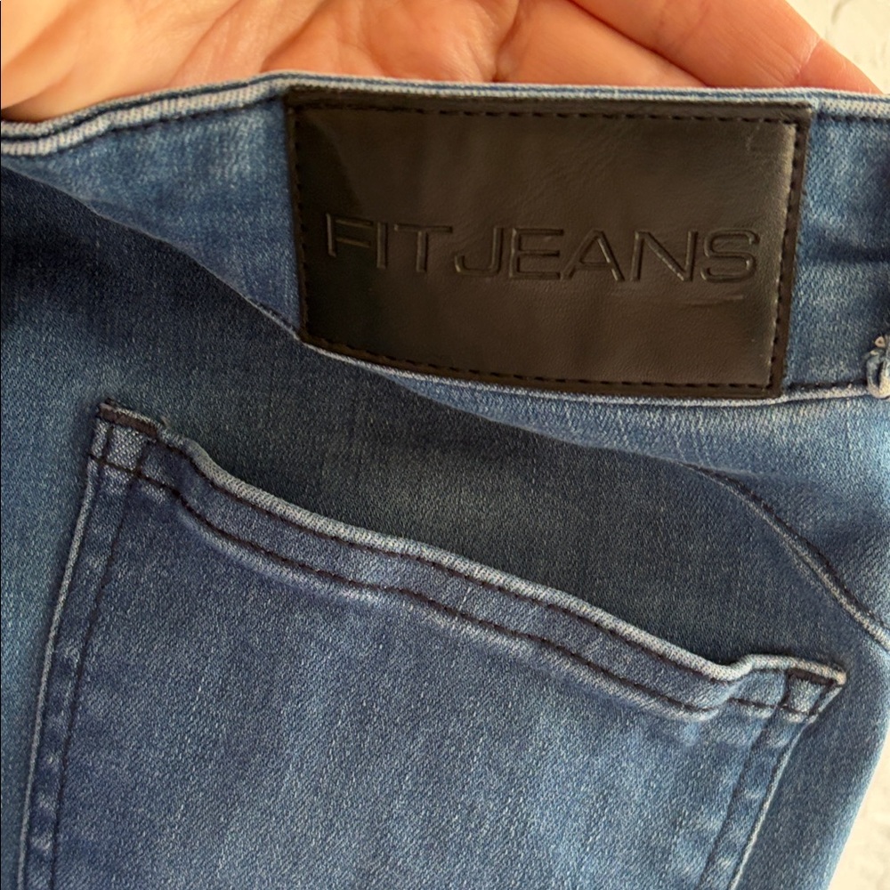FITJEANS Blue Distressed Jeans Size M - Picture 9 of 9